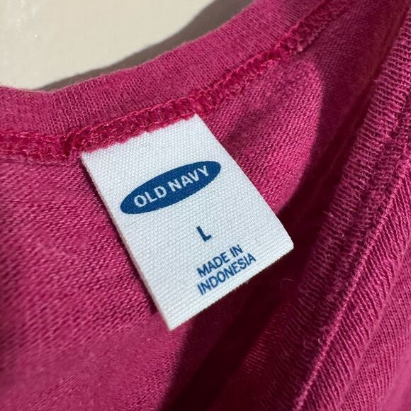 Pink Old Navy Tie-Neck Linen Blend Tank Top Size L EUC - Picture 5 of 5
